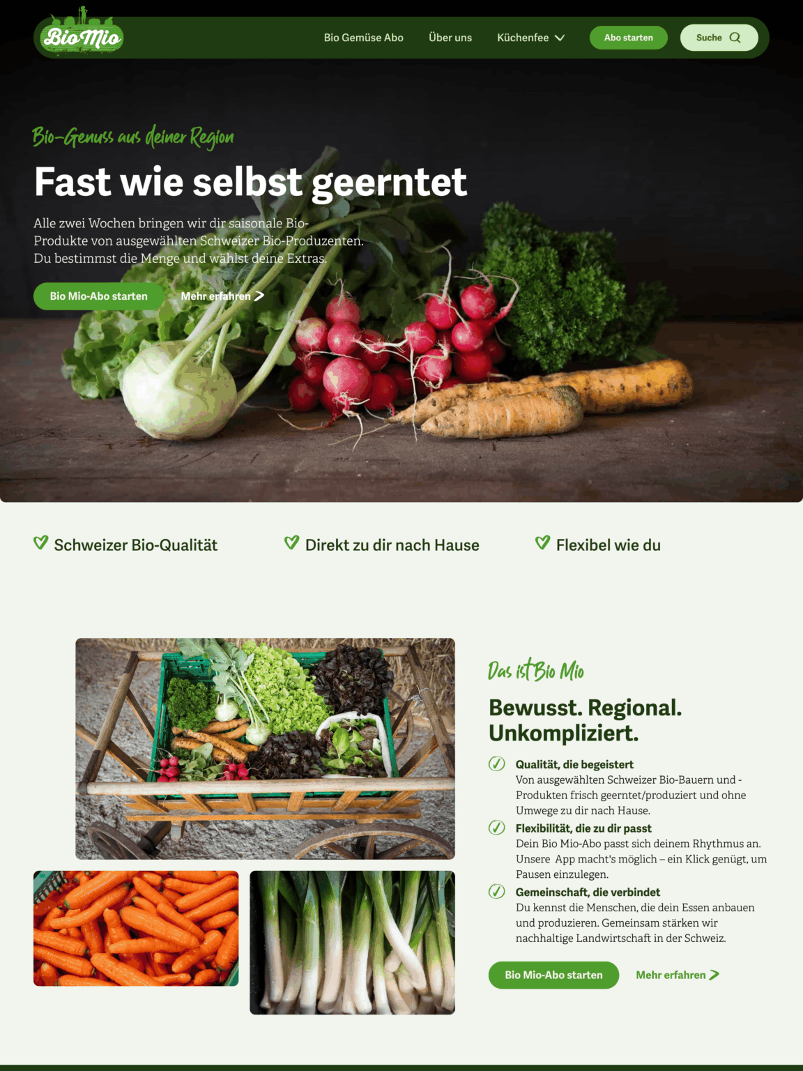 Screenshot der Website bio-mio.ch