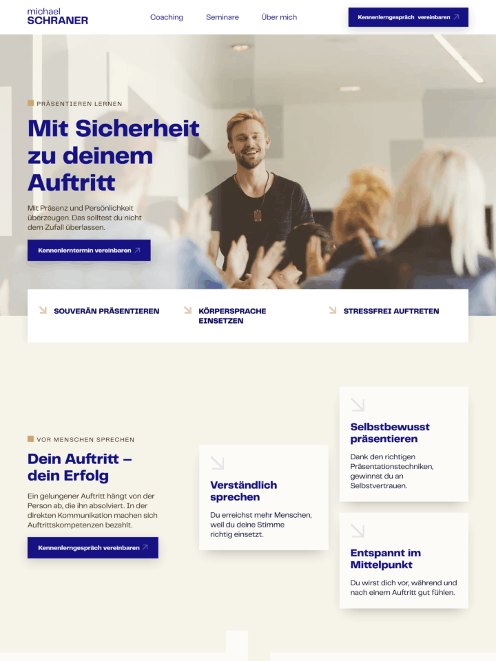 Screenshot der Website michaelschraner.ch