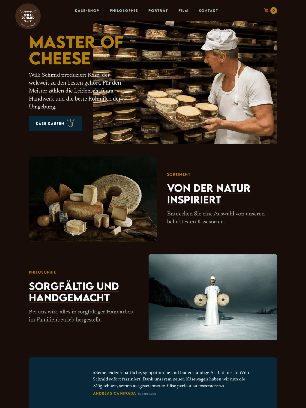 Screenshot der Website willischmid.ch